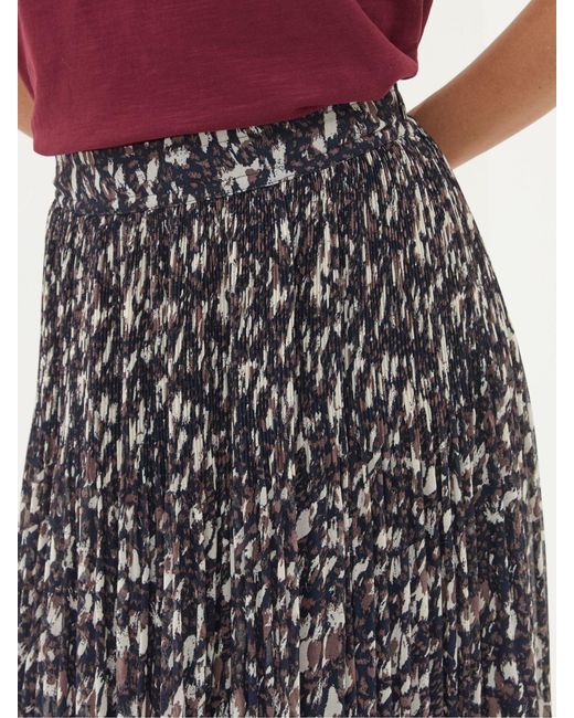 FatFace Brown Fatface Paignton Pleated Midi Skirt