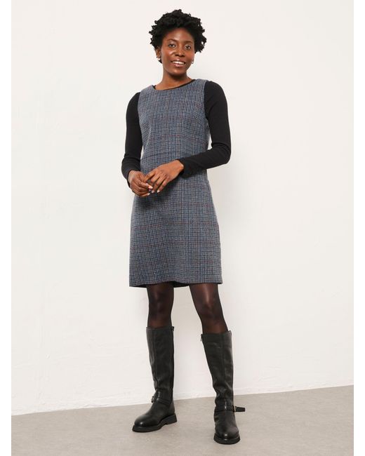 FatFace Blue Fatface Sarah Regular Tweed Pinny Mini Dress