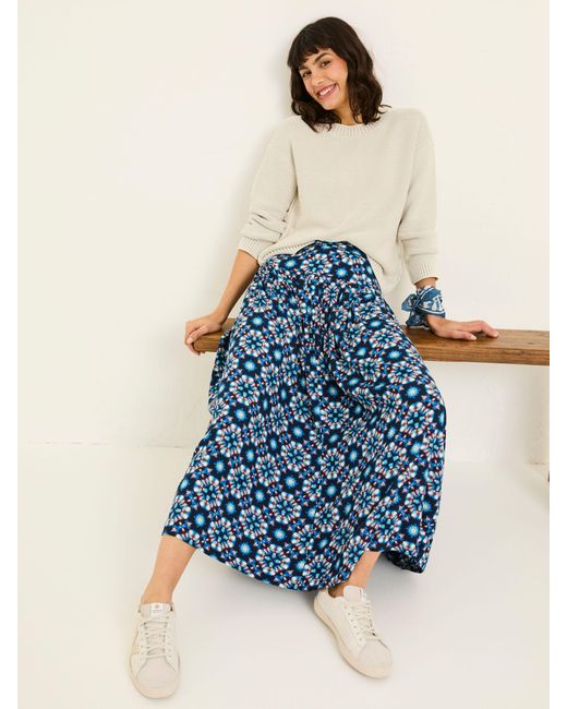 FatFace Blue Fatface Jay Midi Skirt
