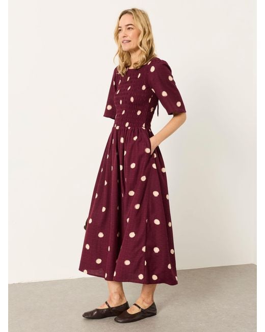 FatFace Red Fatface Petite Alice Midi Dress