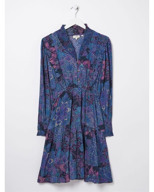 FatFace Blue Fatface Darcey Mosaic Geo Dress