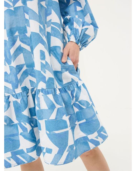 FatFace Blue Fatface Amy Med Geo Dress