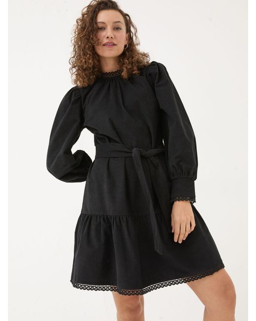 FatFace Black Fatface Adley Cord 100% Cotton Dress