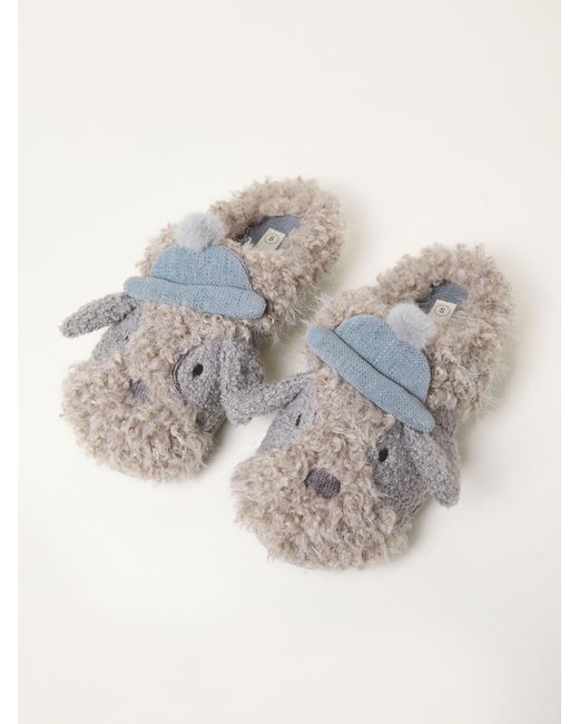 FatFace Gray Fatface Scamp Dog Slipper
