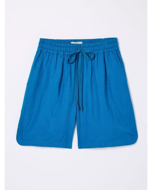 FatFace Blue Fatface Tenby Linen Shorts