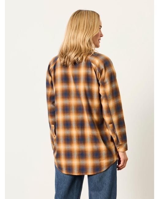FatFace Blue Fatface Bessie Petite Check Shirt