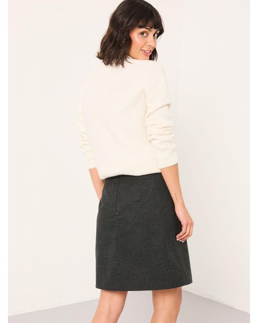 FatFace Natural Fatface Jess Tweed Mini Skirt