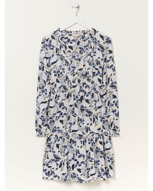 FatFace Natural Fatface Neema Batik Flowers Dress