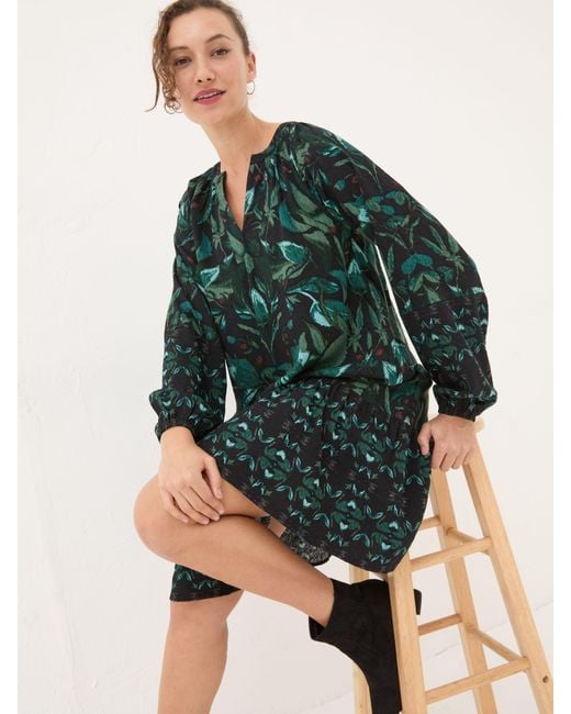FatFace Green Fatface Dark Skies Amy Mirrored Tunic Dress