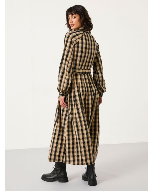 FatFace Black Fatface Ally Petite Check Shirt Dress