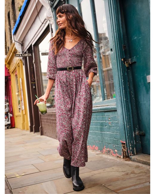 FatFace Pink Fatface Adele Petite Midi Dress