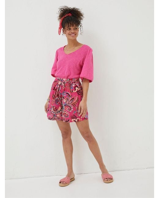 FatFace Pink Fatface Faye Festival Floral Shorts