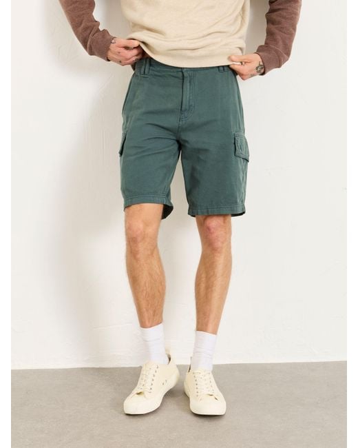 FatFace Blue Fatface Brecon Garment Dye Cargo Shorts for men