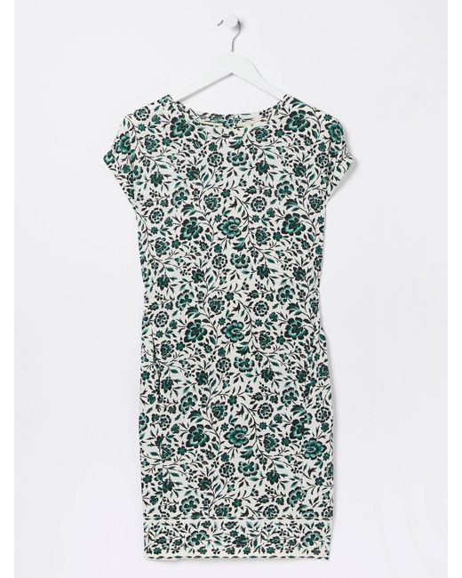 FatFace Natural Fatface Iris Sketched Jersey Dress