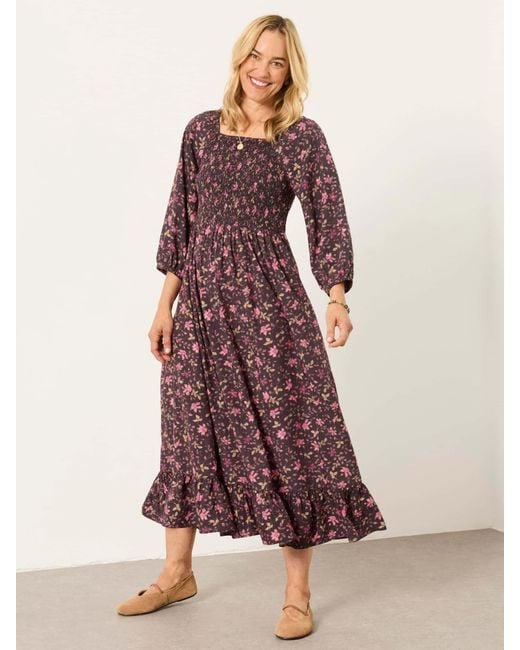 FatFace Purple Fatface Adele Petite Midi Dress