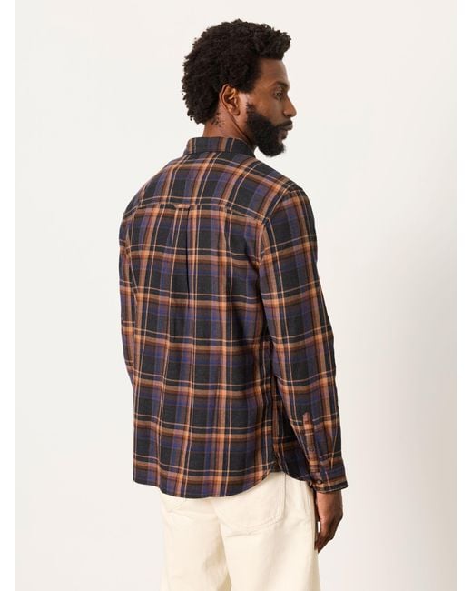 FatFace Natural Fatface Selson Long Sleeve Check Shirt for men