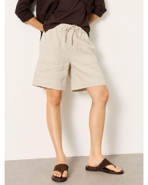 FatFace Natural Fatface Amberly Linen Shorts