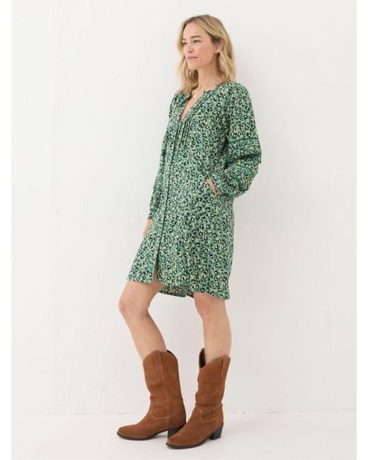FatFace Green Fatface Joanna Floral Marks Dress