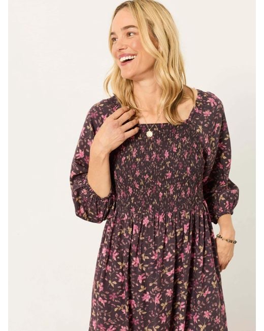 FatFace Purple Fatface Adele Petite Midi Dress