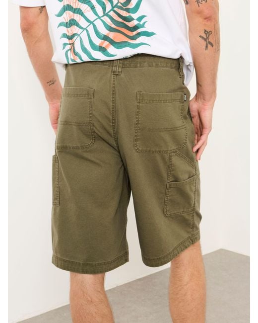 FatFace Green Fatface Pascal Utility Shorts for men