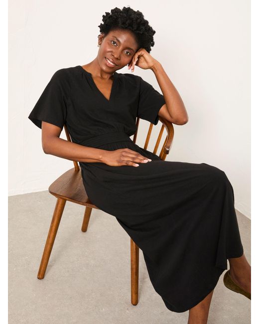 FatFace Black Fatface Alexia Petite Jersey Midi Dress