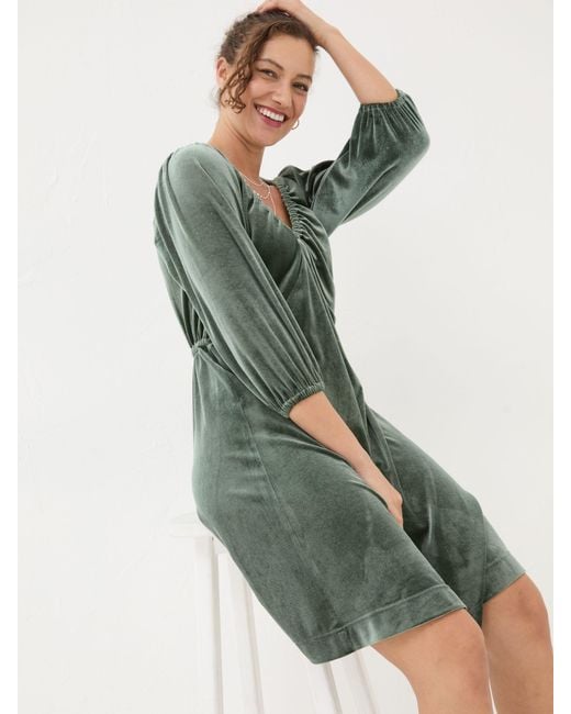 FatFace Black Fatface Gracie Velvet Dress