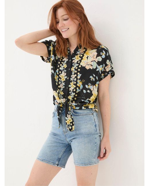 FatFace Blue Fatface Cali Citrus Floral Shirt
