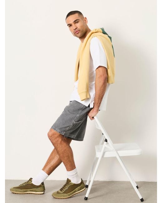 FatFace Gray Fatface Loose Fit Denim Shorts for men
