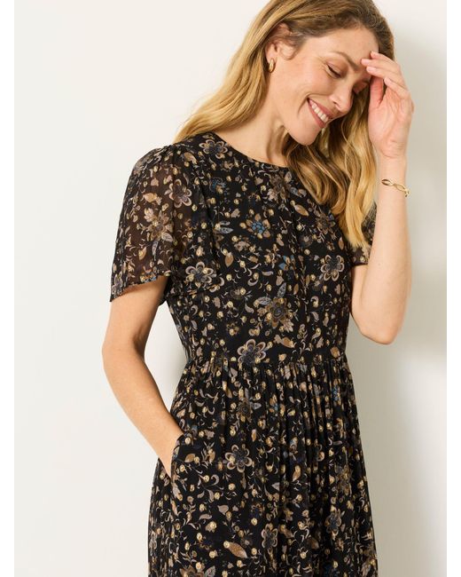 FatFace Natural Fatface Daisy Petite Printed Dress
