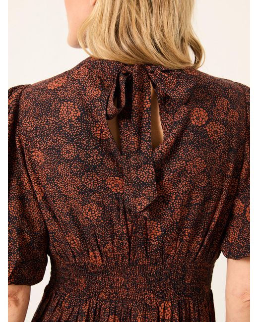 FatFace Brown Fatface Mila Regular Midi Dress