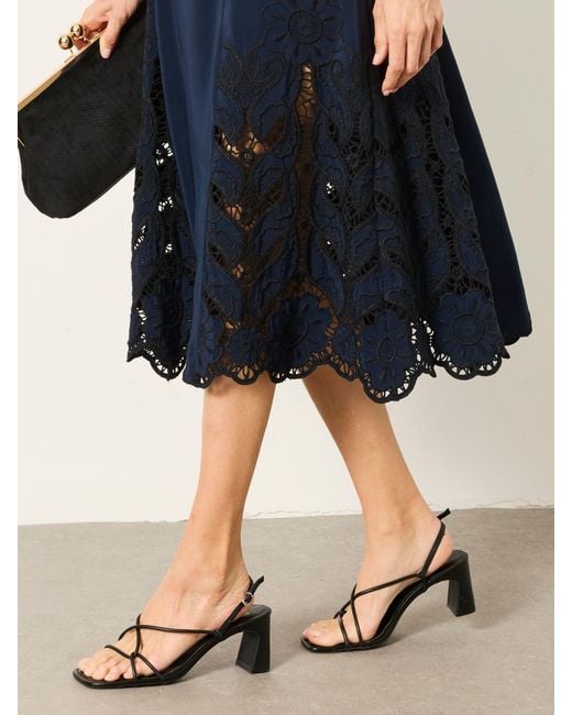 FatFace Blue Fatface Maya Petite Lace Dress