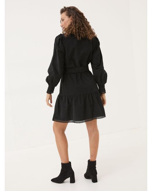 FatFace Black Fatface Adley Cord 100% Cotton Dress