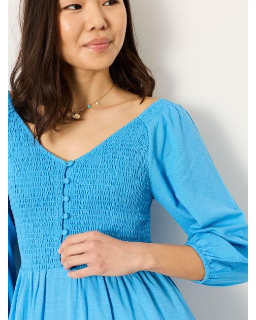 FatFace Blue Fatface Adele Petite Midi Dress