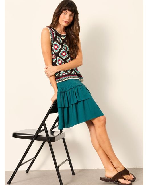 FatFace Green Fatface Maelle Regular Skirt