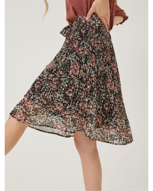 FatFace Black Fatface Blush Floral Kayleigh Skirt