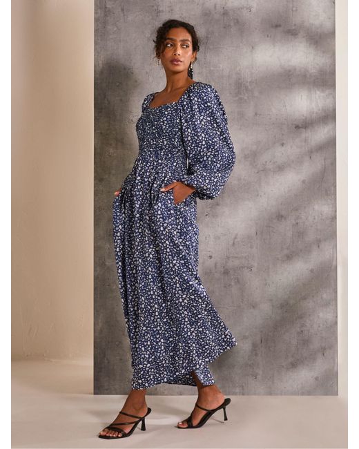 FatFace Blue Fatface Lola Mark Maker Midi Dress
