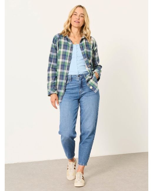 FatFace Blue Fatface Bessie Petite Check Shirt