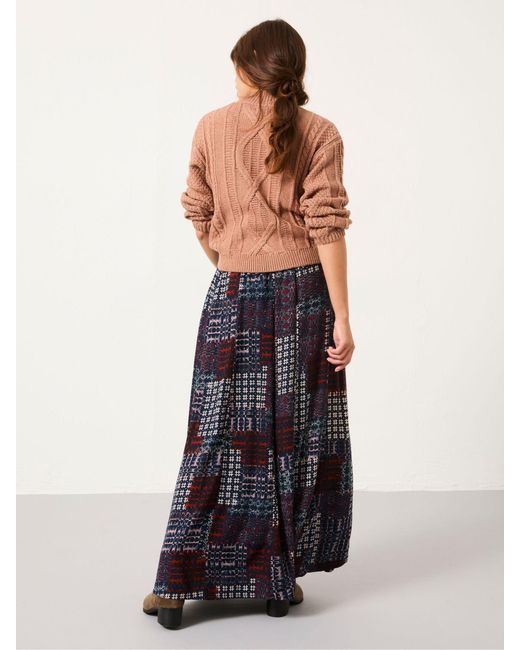 FatFace White Fatface Blanket Maxi Skirt