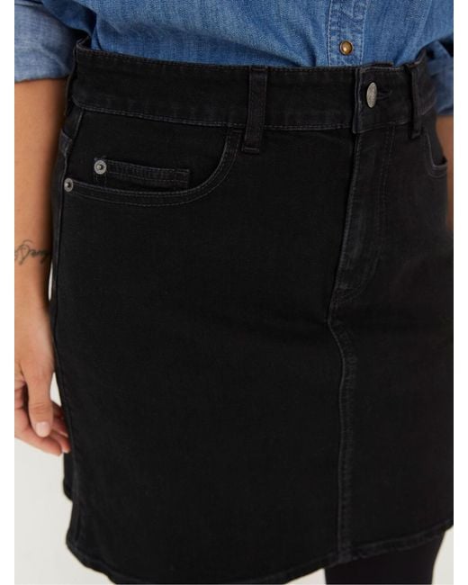 FatFace Black Fatface Hope Denim Skirt