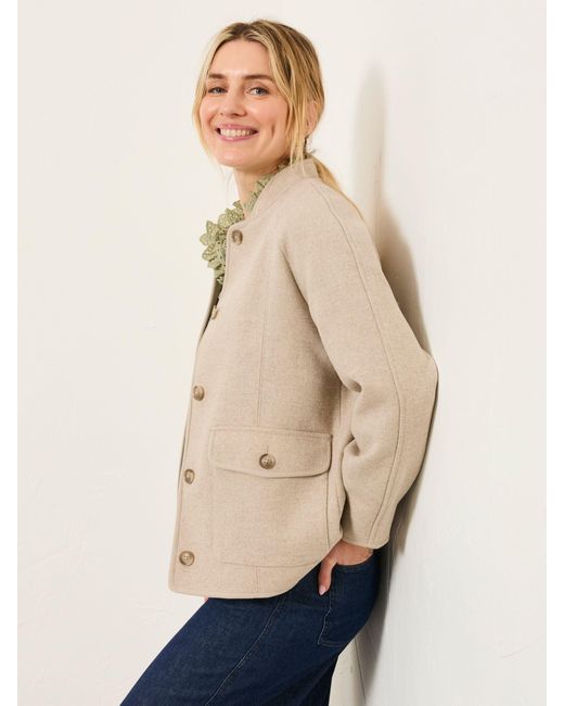 FatFace Natural Fatface Orla Wool Jacket
