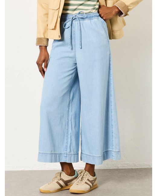 FatFace Blue Fatface Connie Wide Leg Culotte