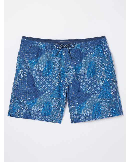 FatFace Blue Fatface Trevose Patchwork Swim Shorts for men