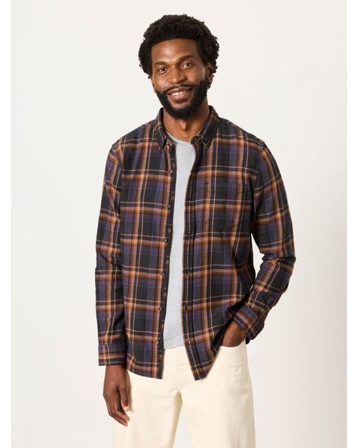 FatFace Natural Fatface Selson Long Sleeve Check Shirt for men