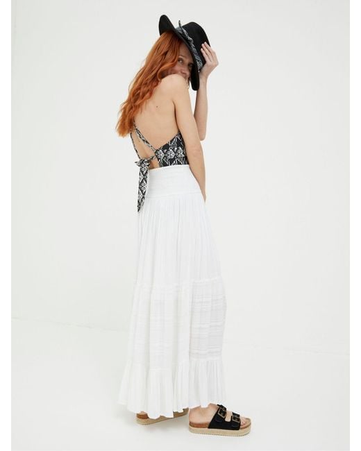FatFace White Fatface Rhea Beach Maxi Skirt