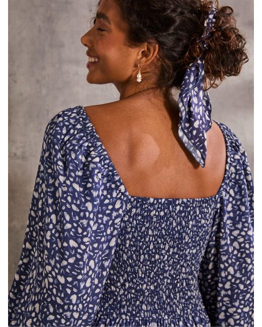 FatFace Blue Fatface Lola Mark Maker Midi Dress