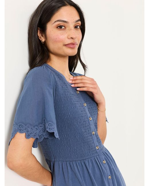 FatFace Blue Fatface Fleur Petite Jersey Midi Dress