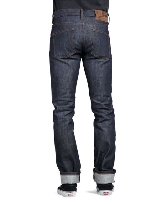 Naked & famous Skinny Guy-dirty Fade Selvedge Jeans in Blue for Men | Lyst