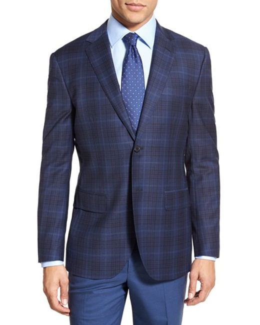 John w. nordstrom Classic Fit Plaid Wool Sport Coat in Blue for Men ...