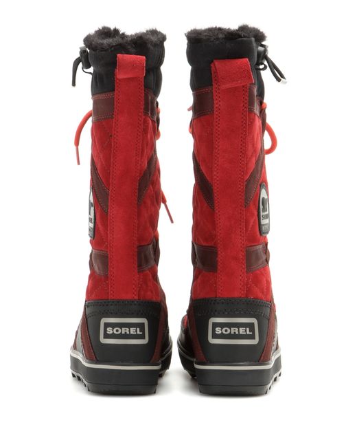 sorel boot red laces