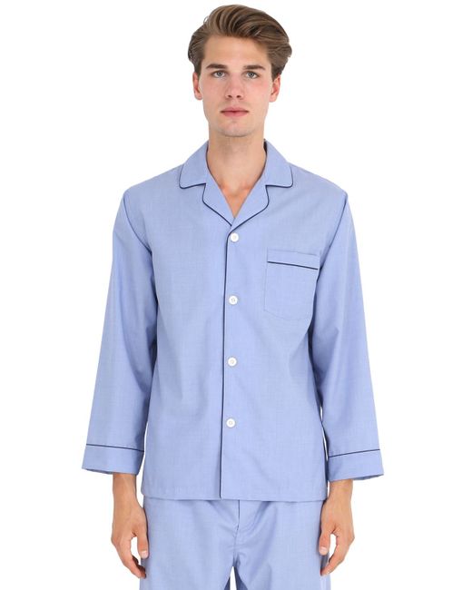 Brooks Brothers Blue Cotton Pajama Set for men